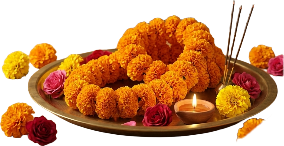 Pooja Flowers and Mala