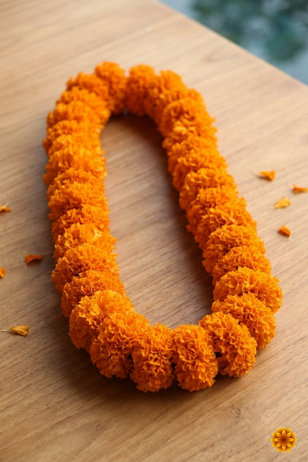 Fresh Genda Mala For Pooja